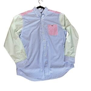 Vineyard Vines Men's Patchwork Slim Fit Tucker Button-Up Long-Sleeve Dress Shirt